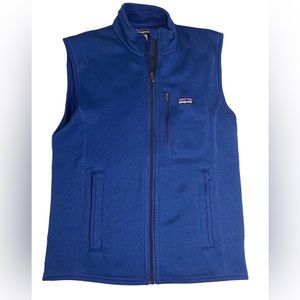 Patagonia Vest Mens Small Blue Better Sweater Sleeveless Fleece Pockets Full Zip